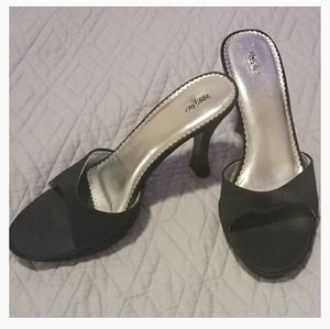 Mossimo Black High Heel Sandals, Size 9